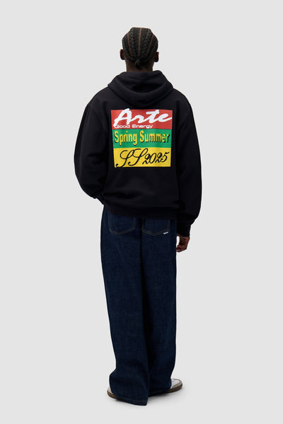 Energy Print Hoodie - Black