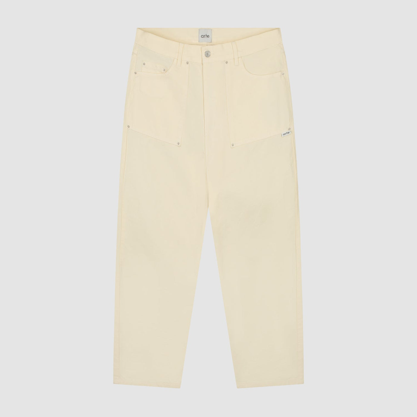 Ripstop Fabric Pants - Cream