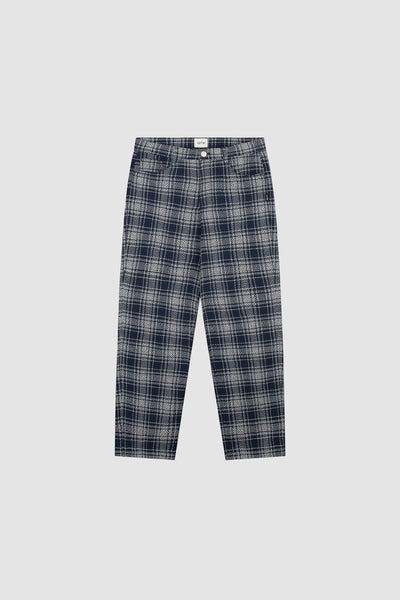 Square Fabric Pants - Plaid