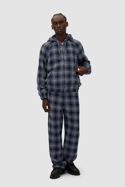 Square Fabric Pants - Plaid