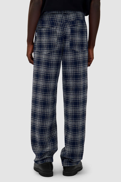 Square Fabric Pants - Plaid