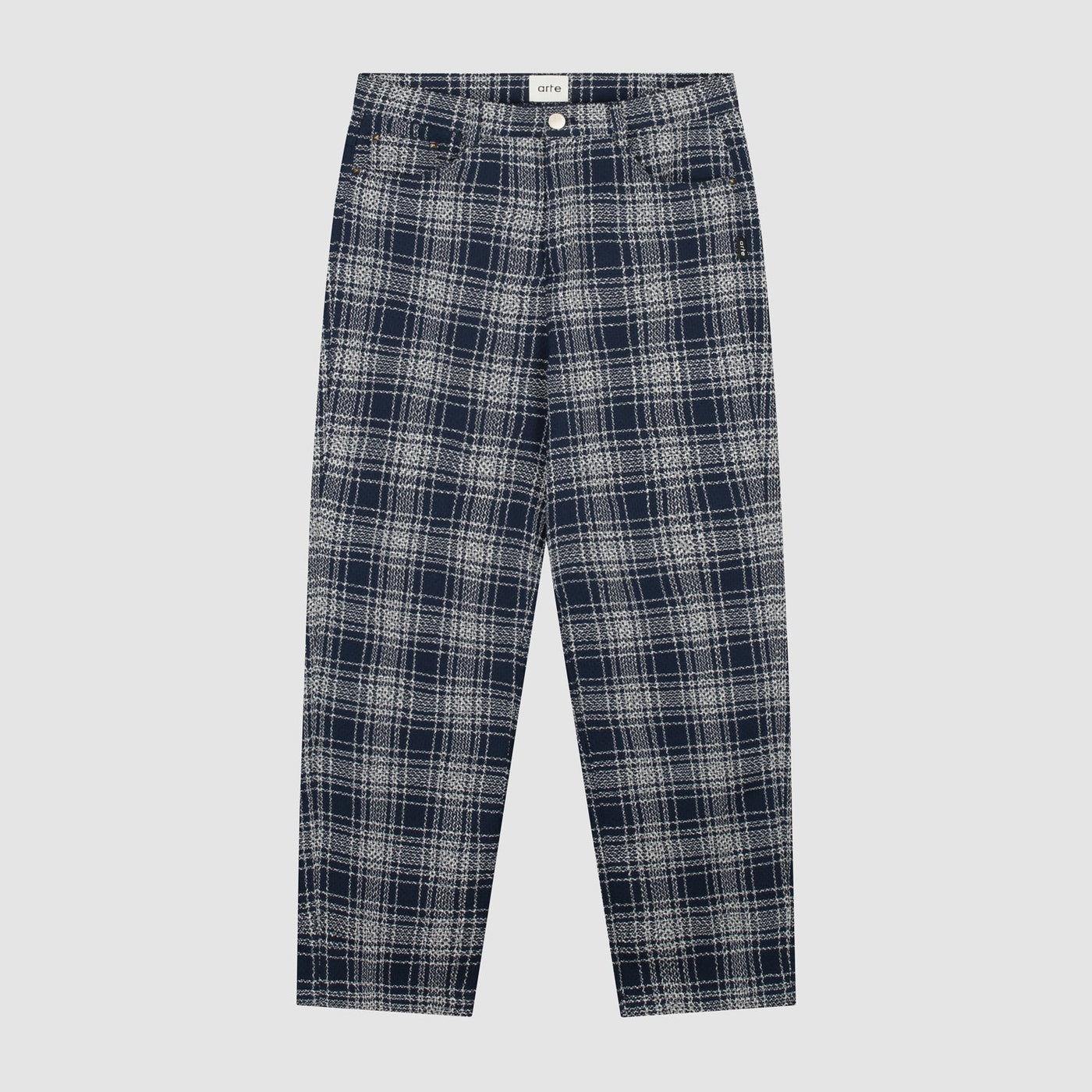 Square Fabric Pants - Plaid